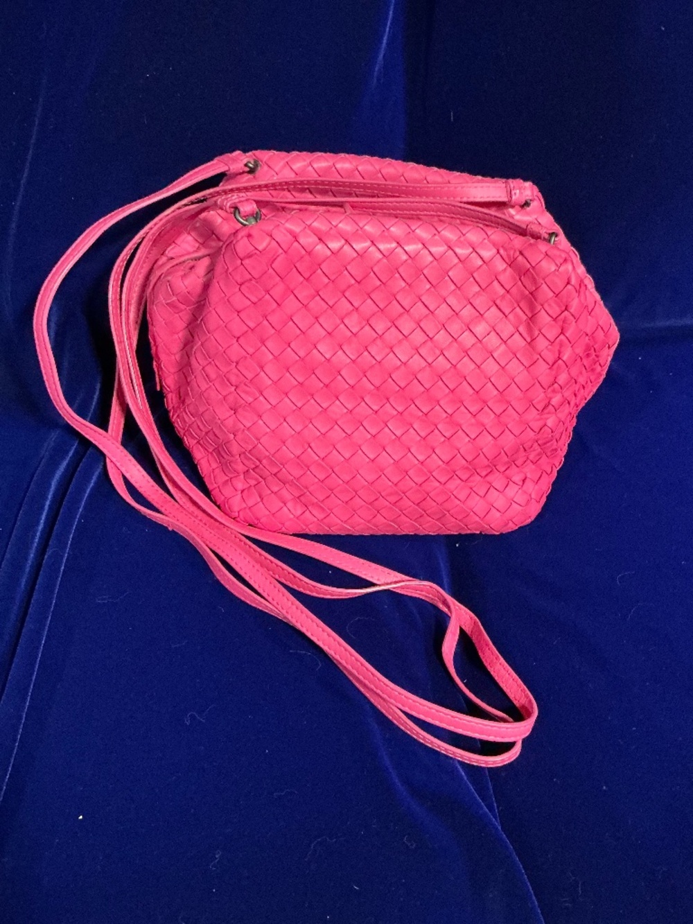 Bottega Veneta Intrecciato Hot Pink cross body bag